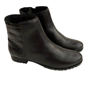 Black Leather Ankle Boots Women's Sz 8.5